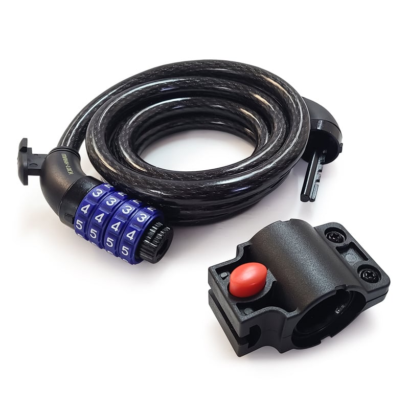 Cadenas à câble 12 mm x 72" avec combinbaison à 4 chiffres - Vélo Vision