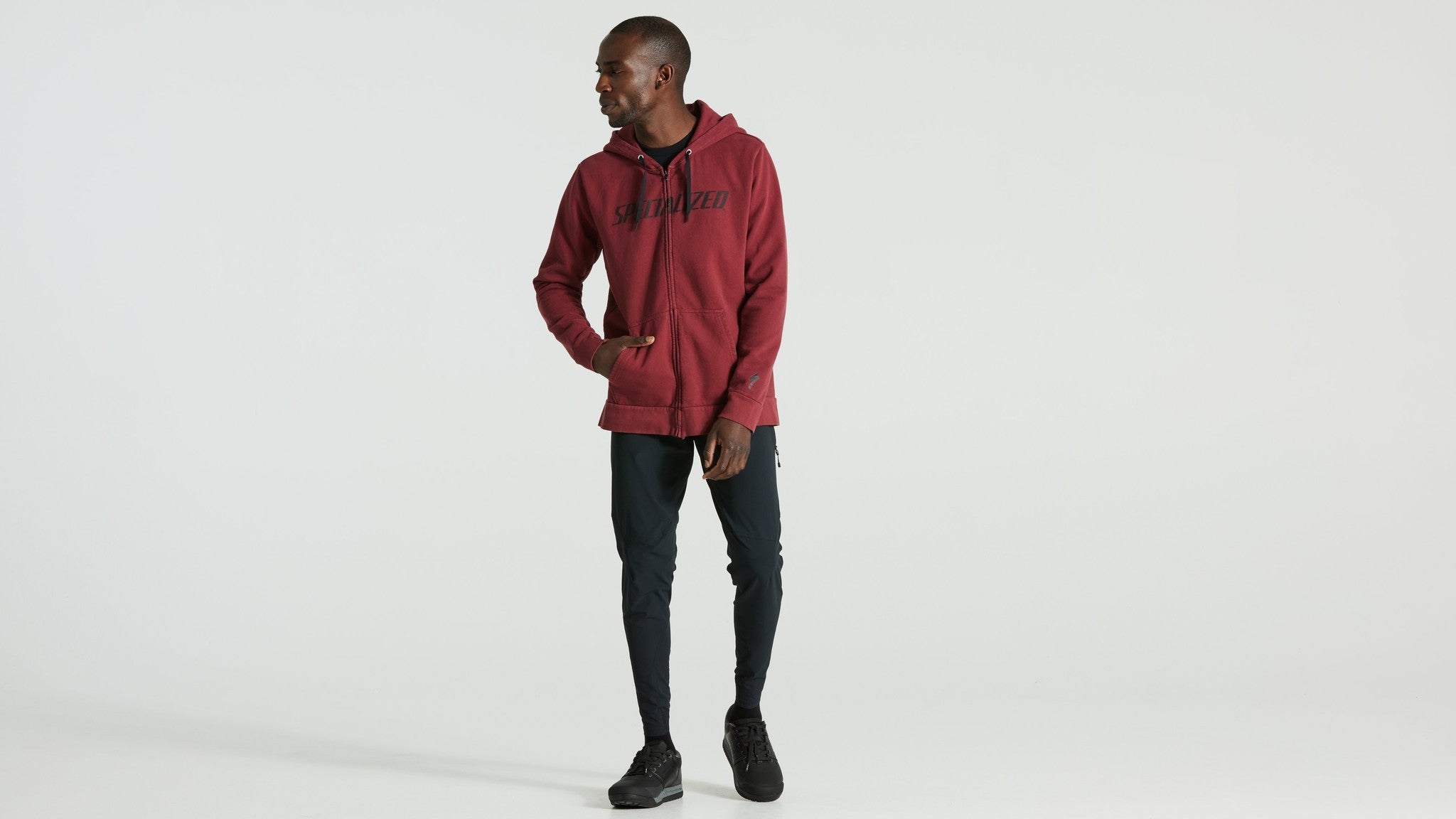 Chandail à capuche avec zip Legacy Wordmark pour hommes